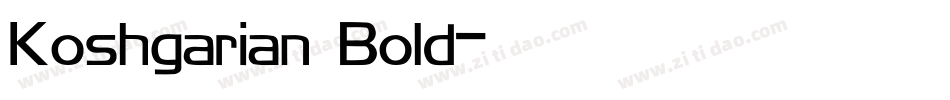 Koshgarian Bold字体转换